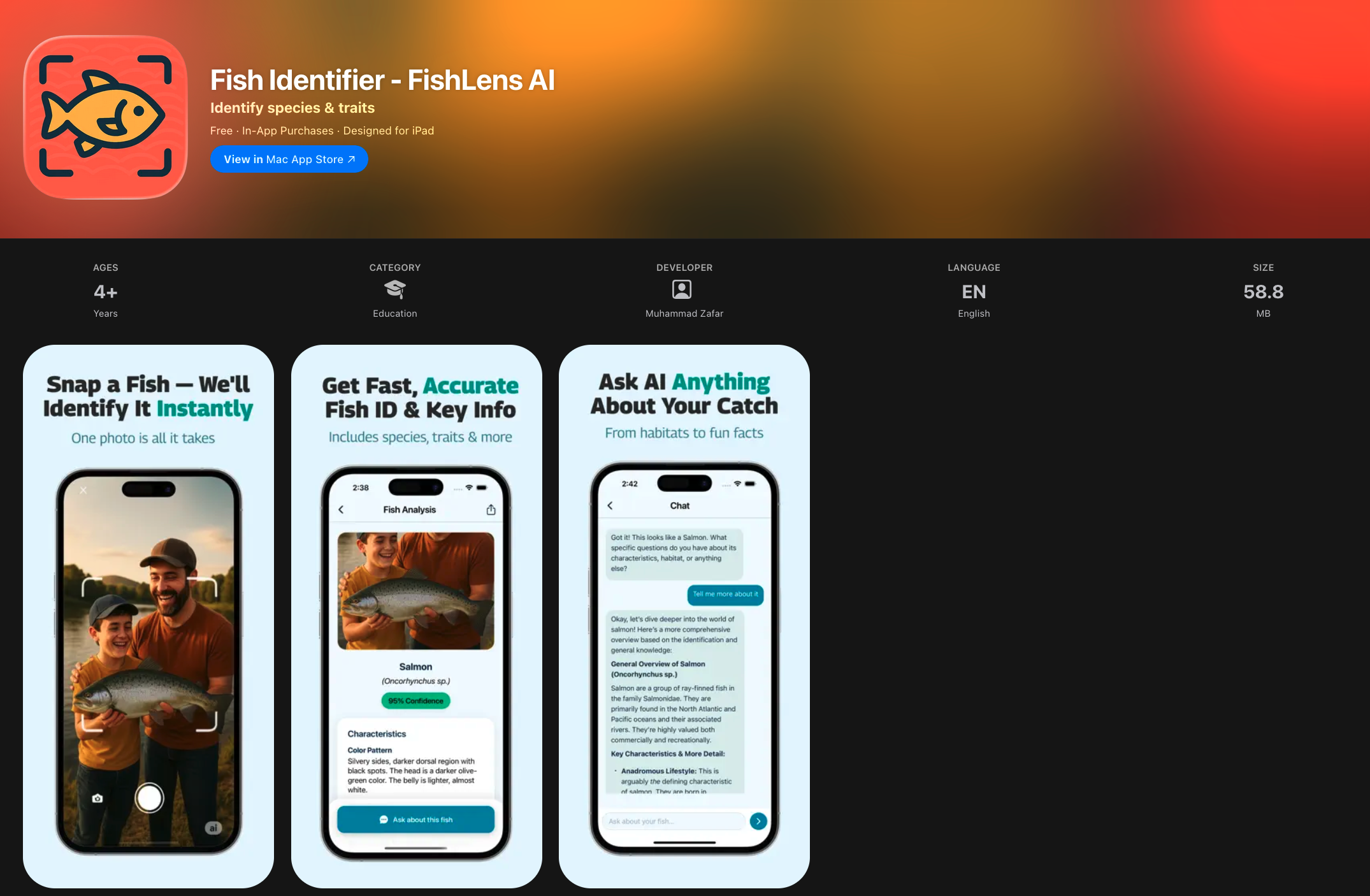 Fish Identifier - FishLens AI cover