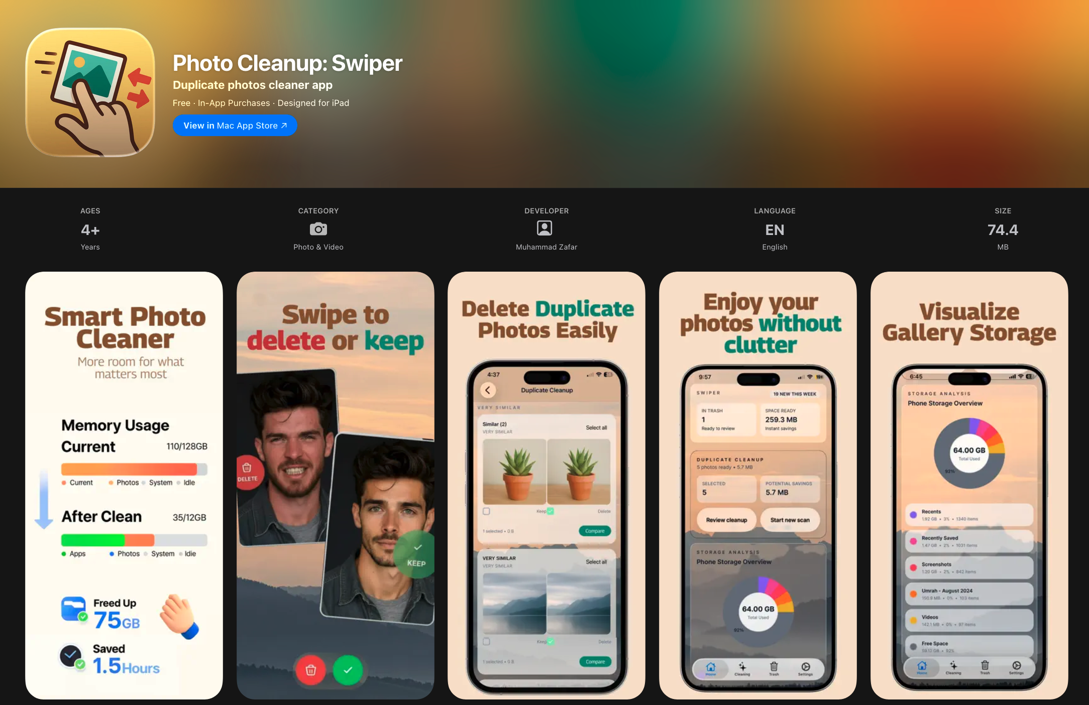 Photo Cleanup: Swiper cover